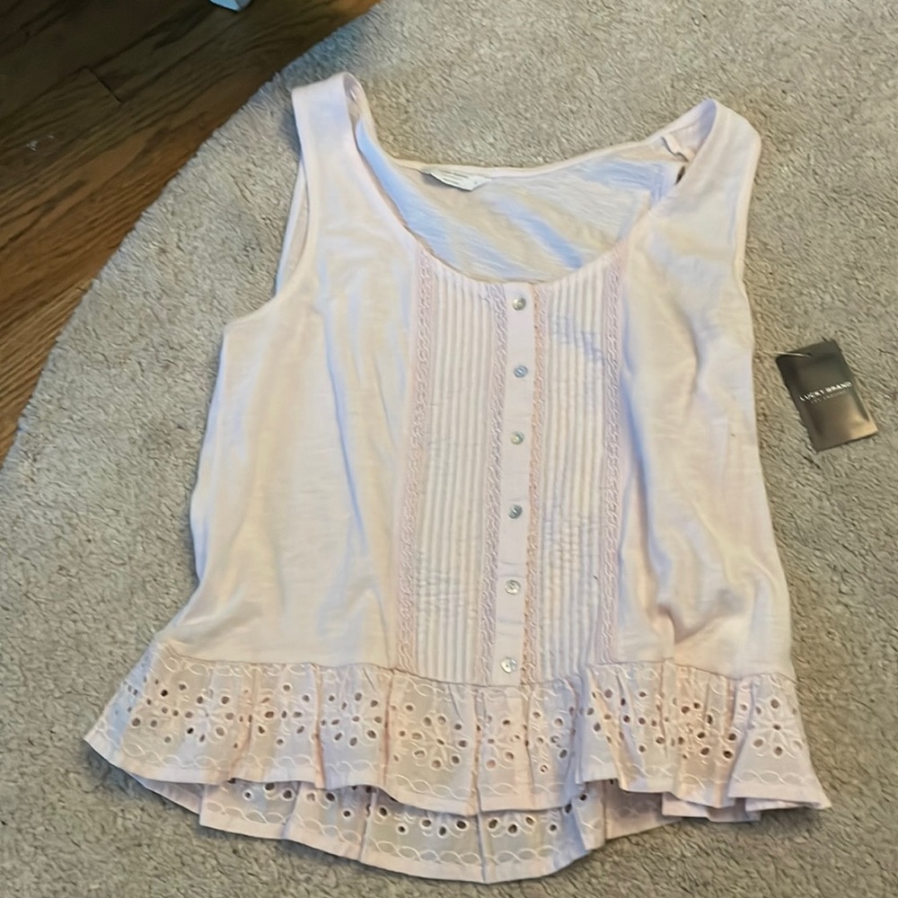 Lucky brand pink blouse new with tag size S